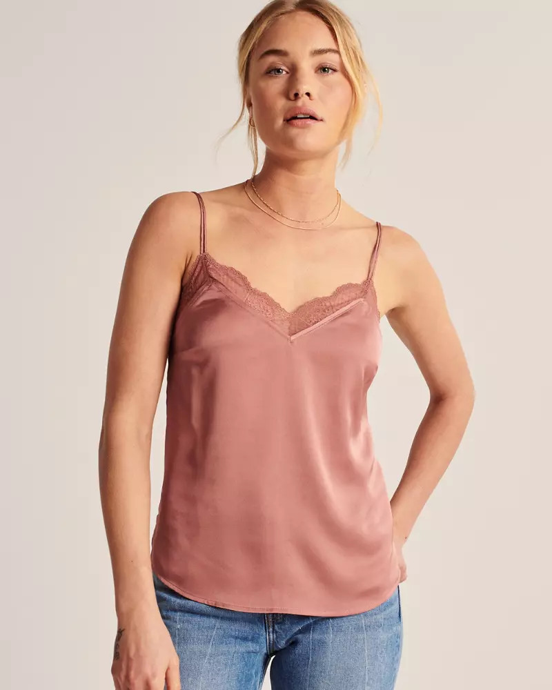 Women's Lace Trim Cami | Women's Tops | Abercrombie.com | Abercrombie & Fitch (US)