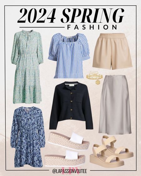 Dive into the enchanting world of 2024 Spring Fashion, where sartorial poetry unfolds in every stitch. Soft palettes and bold patterns converge, echoing the harmony of the season. Each ensemble is a canvas of self-expression, weaving tales of confidence and grace. Experience the artistry that defines this year's spring style.

#LTKSeasonal #LTKMostLoved #LTKstyletip