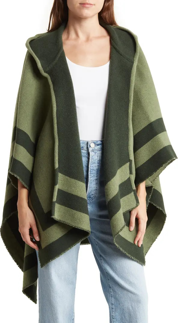 rag & bone Rogue Reversible Wool Hooded Poncho | Nordstromrack | Nordstrom Rack