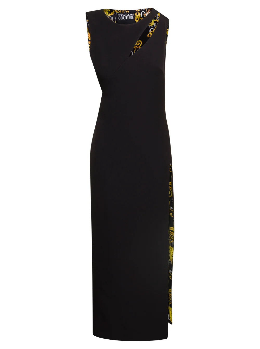 Versace Jeans Couture Cut-Out Crewneck Maxi Dress | Cettire Global