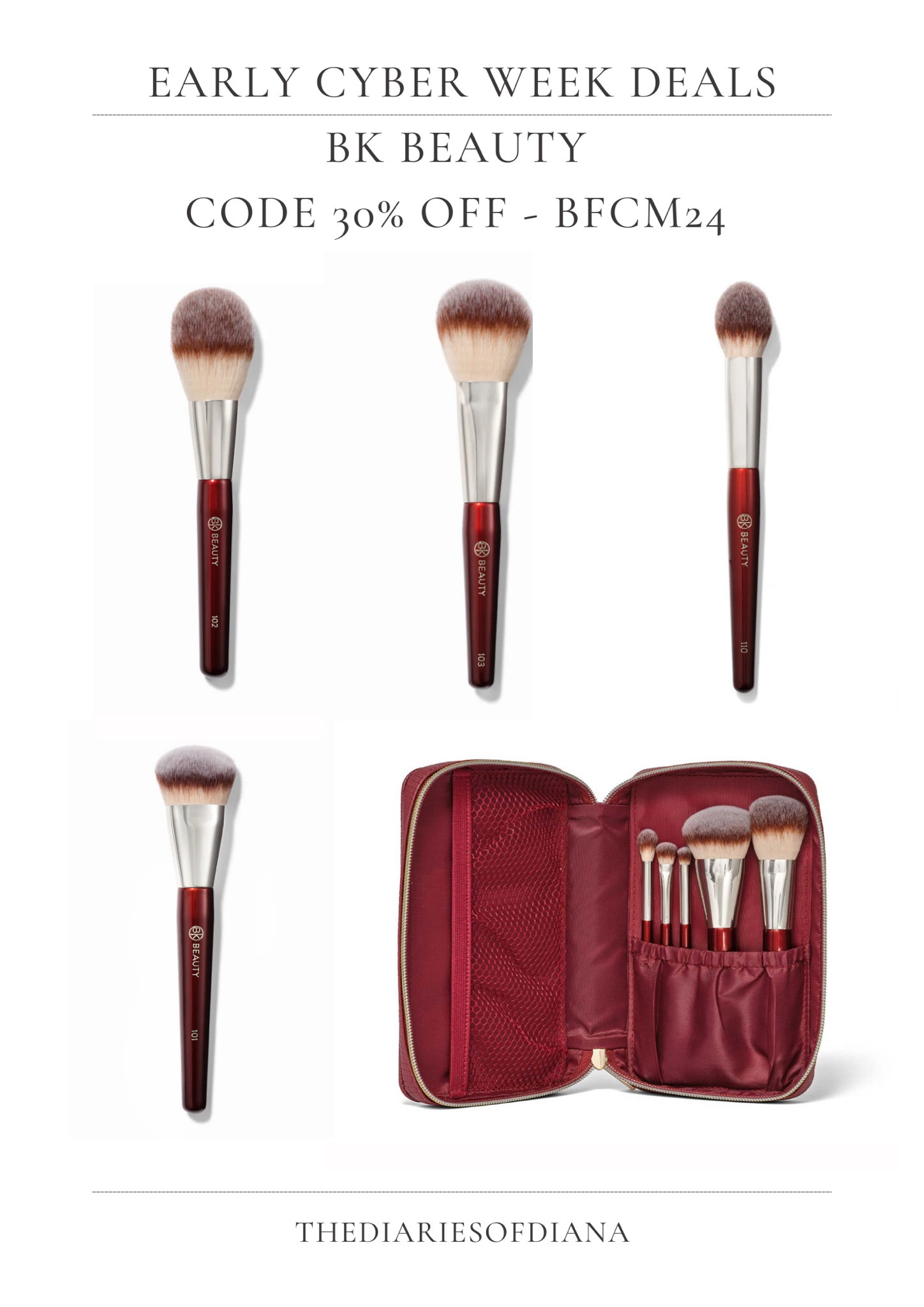 BK Beauty make up brushes on sale for 30% off.

Influencer favorite makeup brushes are on sale for Black Friday for 30%.

Foundation brush, concealer brush, powder brush, travel makeup brush 

#LTKGiftGuide #LTKCyberWeek #LTKHoliday