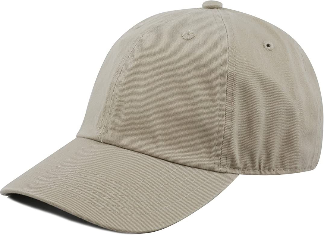 The Hat Depot Unisex Blank Washed Low Profile Cotton & Denim & Tie Dye Dad Hat Baseball Cap | Amazon (US)