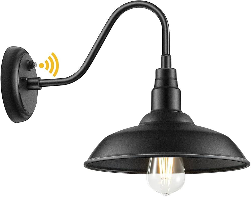 VIANIS Gooseneck Barn Light Outdoor Wall Sconce Vintage, Farmhouse Outdoor Wall Mount Light, Matt... | Amazon (US)