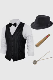 1920s Mens Fashion - Mens Great Gatsby Vest Set | BABEYOND | BABEYOND