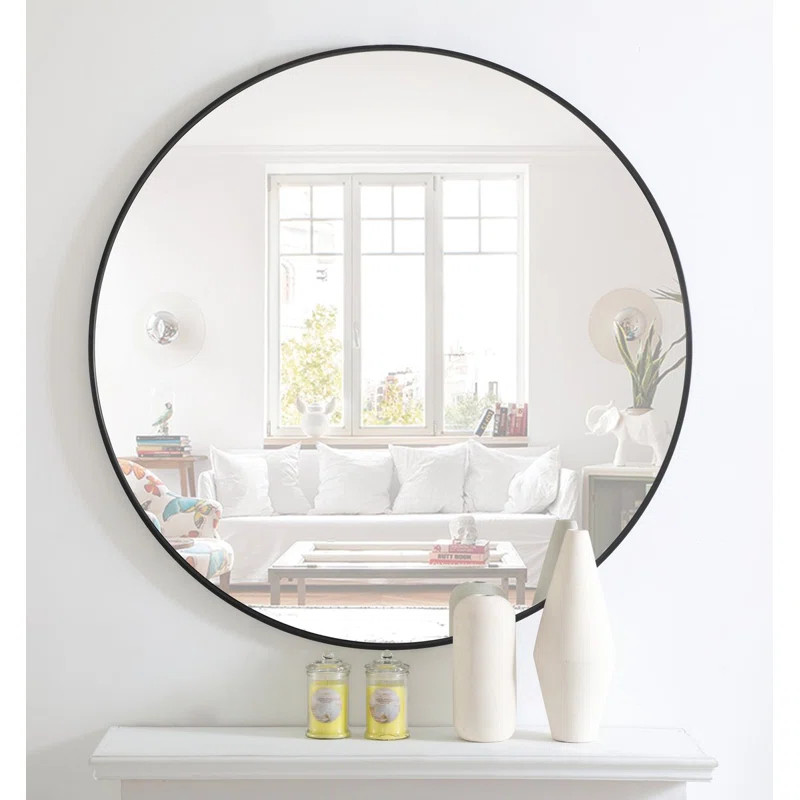 Needville Round Metal Wall Mirror | Wayfair North America
