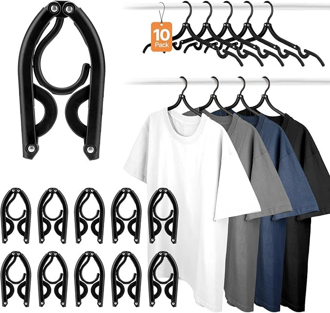 HOUSE DAY Travel Hangers, Portable Folding Hangers for Suitcase, Cruise Ship Essentials, Space Sa... | Amazon (US)