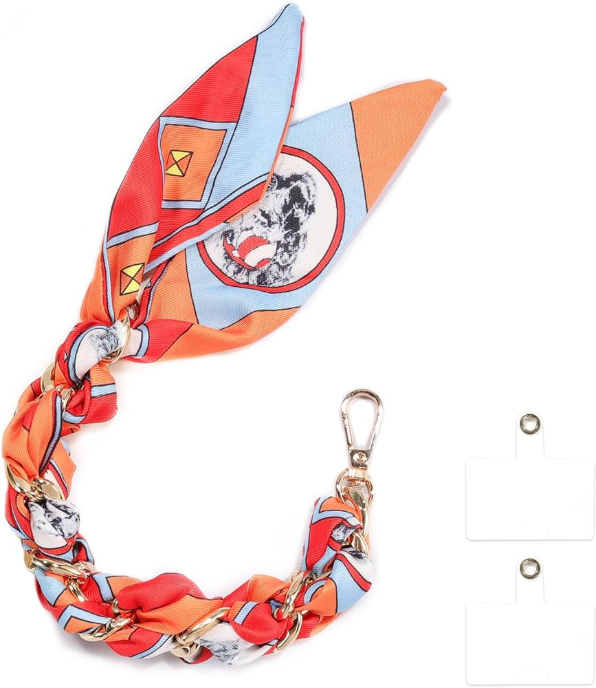 Scarf Phone Wrist Strap Hands-free iphone Wristlet Elegant Phone Charms Compatible with All Smart... | Amazon (US)