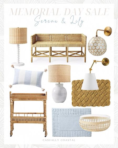 Serena & Lily's Memorial Day Sale is going on now, and there are some incredible deals - including my bar cart that's nearly 35% off! Additionally, everything in their clearance section is shipping free and many pieces are priced as low as the outlets!
-
coastal home decor, home sale, neutral home decor, beach house decor, beach house furniture, coastal style, coastal bedroom furniture, coastal lighting, coastal lamps, white lamps, lamps with woven shades, blue lamps, coastal wall sconces, bedroom sconces, bathroom sconces, capiz sconces, task sconces, blue bath mats, coastal bathroom decor, woven benches, bedroom benches, entryway benches, indoor/outdoor pillows, striped pillow covers, outdoor pillow covers, summer entertaining, serving bowls, woven door mats, porch decor, coastal porch decor, memorial day home sale, nightstand lamps, bedroom lighting, living room lighting, woven furniture, rattan furniture 

#LTKFindsUnder100 #LTKHome #LTKSaleAlert