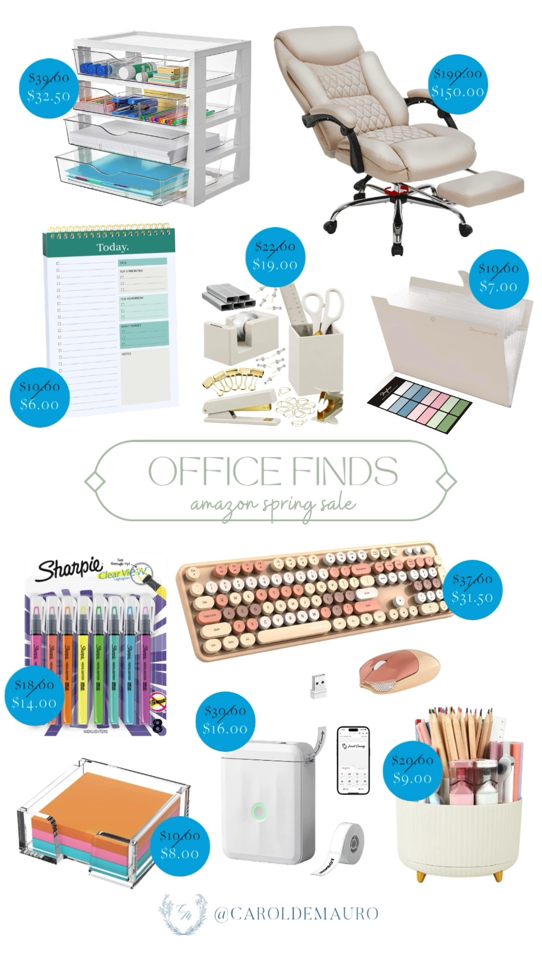 This retro-style keyboard and matching office accessories are such a fun way to upgrade your daily setup during the Amazon Spring Sale. From label makers to sleek desk organizers, so many pieces are marked down right now, making it the perfect time to refresh your workspace and restock your supplies.

workspace essentials, home library, remote life, WFH set up, decor tips, bulletin board, stationery finds, creator favorites 2026

#LTKSeasonal #LTKHome #LTKSaleAlert