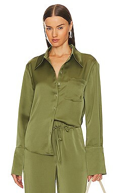Song of Style Tito Button Down Shirt in Matcha Green from Revolve.com | Revolve Clothing (Global)