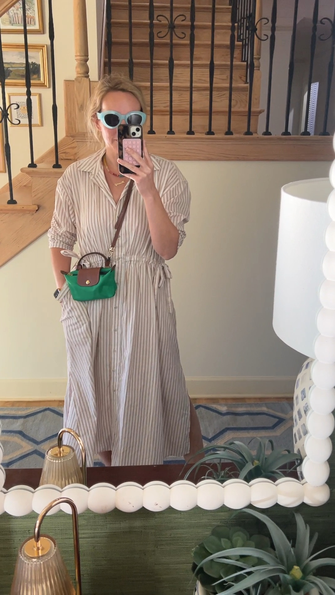 Need a teacher outfit?! This dress is perfect! It’s great for teachers and moms! It’s easy and flowy and modest and forgiving. Size down 1! I’m in the small. 