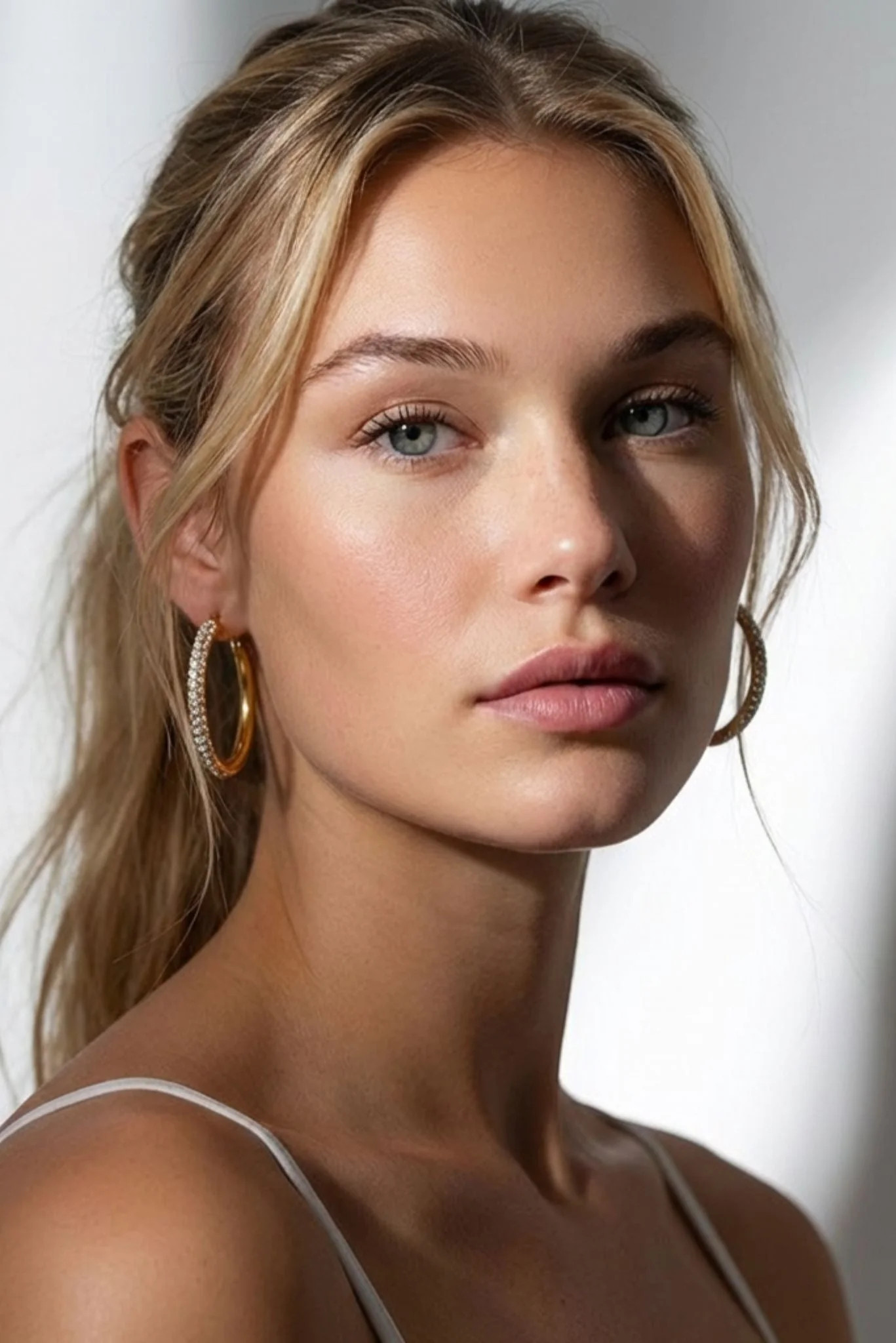 Bianca Waterproof Crystal Hoop Earring | Akalia