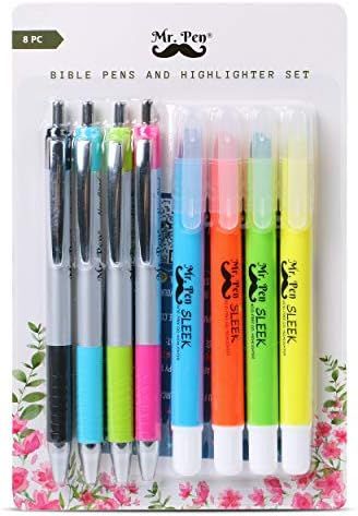 Mr. Pen- Bible Highlighters and Pens No Bleed, 8 Pack, Bible Journaling Kit, Bible Pens No Bleed ... | Amazon (US)