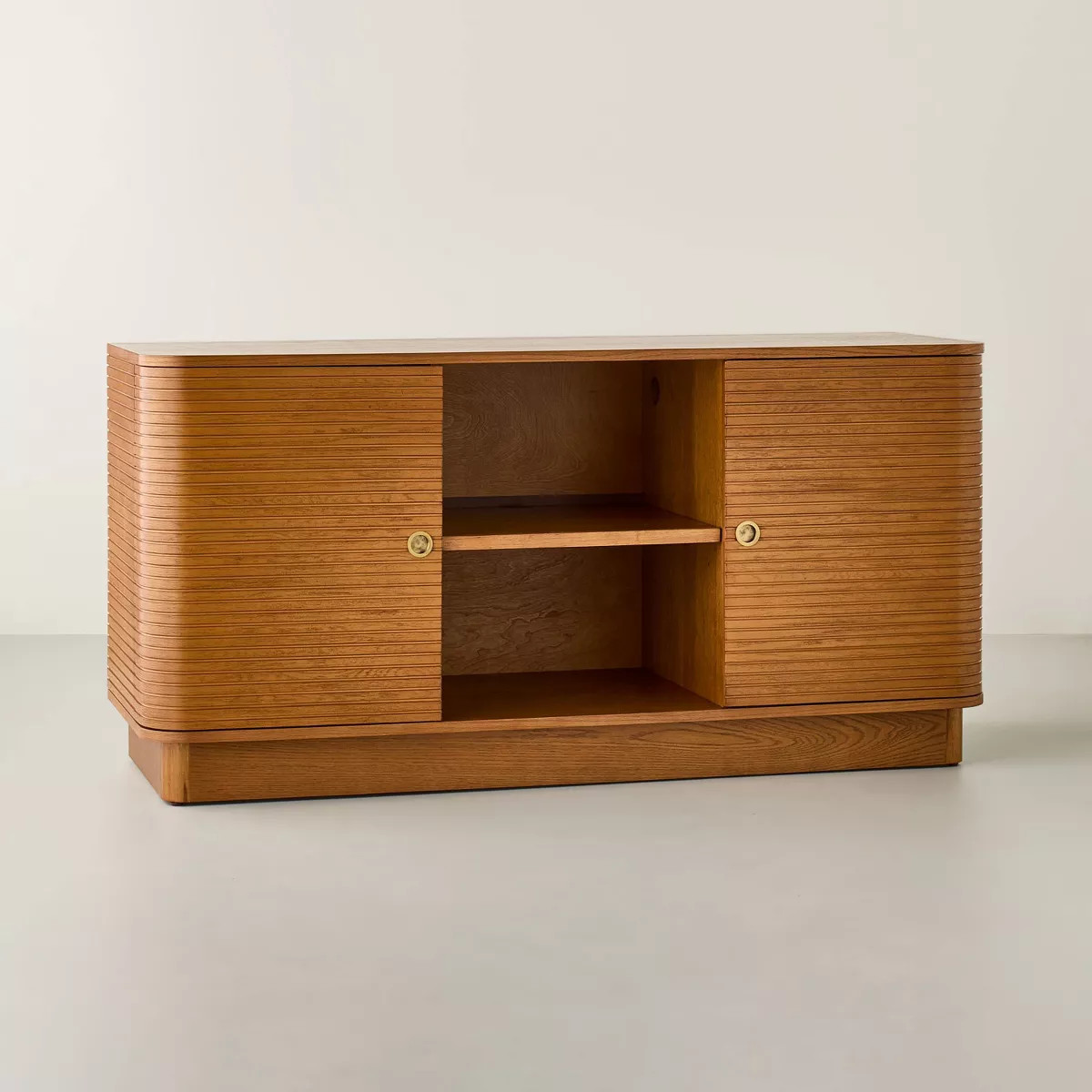 30" Tall Large Grooved Mid-Century Decorative Accent Cabinet - Hearth & Hand™ with Magnolia | Target