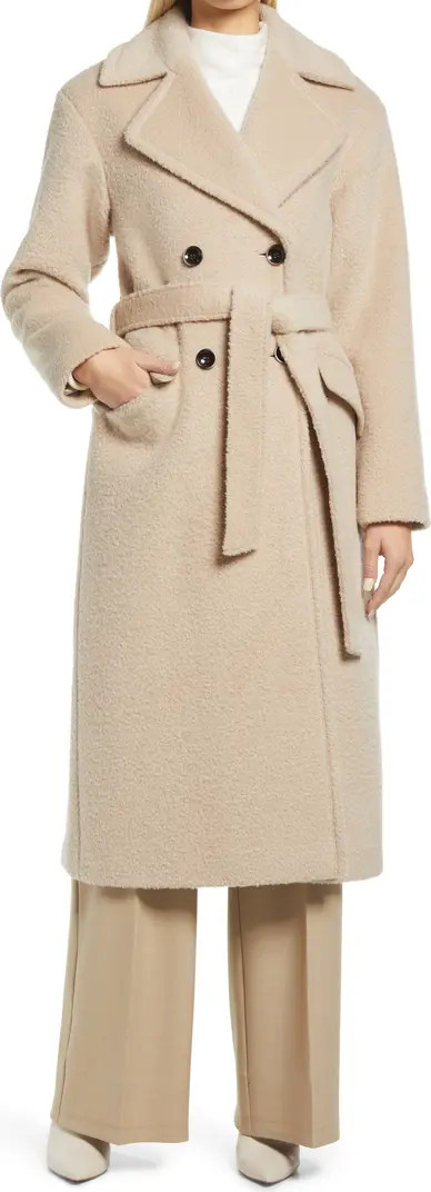 Belted Wool Blend Wrap Coat | Nordstrom