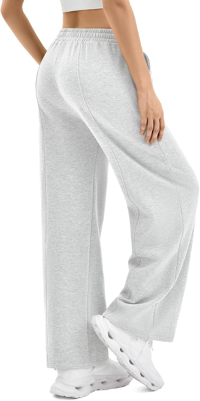 SINOPHANT Womens Wide Leg Sweatpants High Waist Lightweight Lounge Pants with Pockets Drawstring ... | Amazon (US)