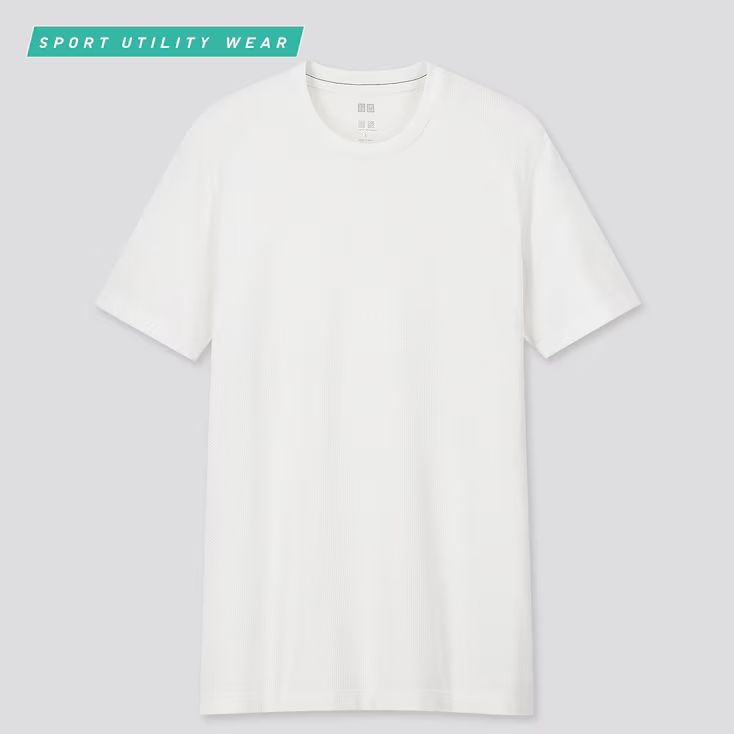 UNIQLO Men's Dry-Ex Crew Neck Short-Sleeve T-Shirt, White, 3XL | UNIQLO (US)