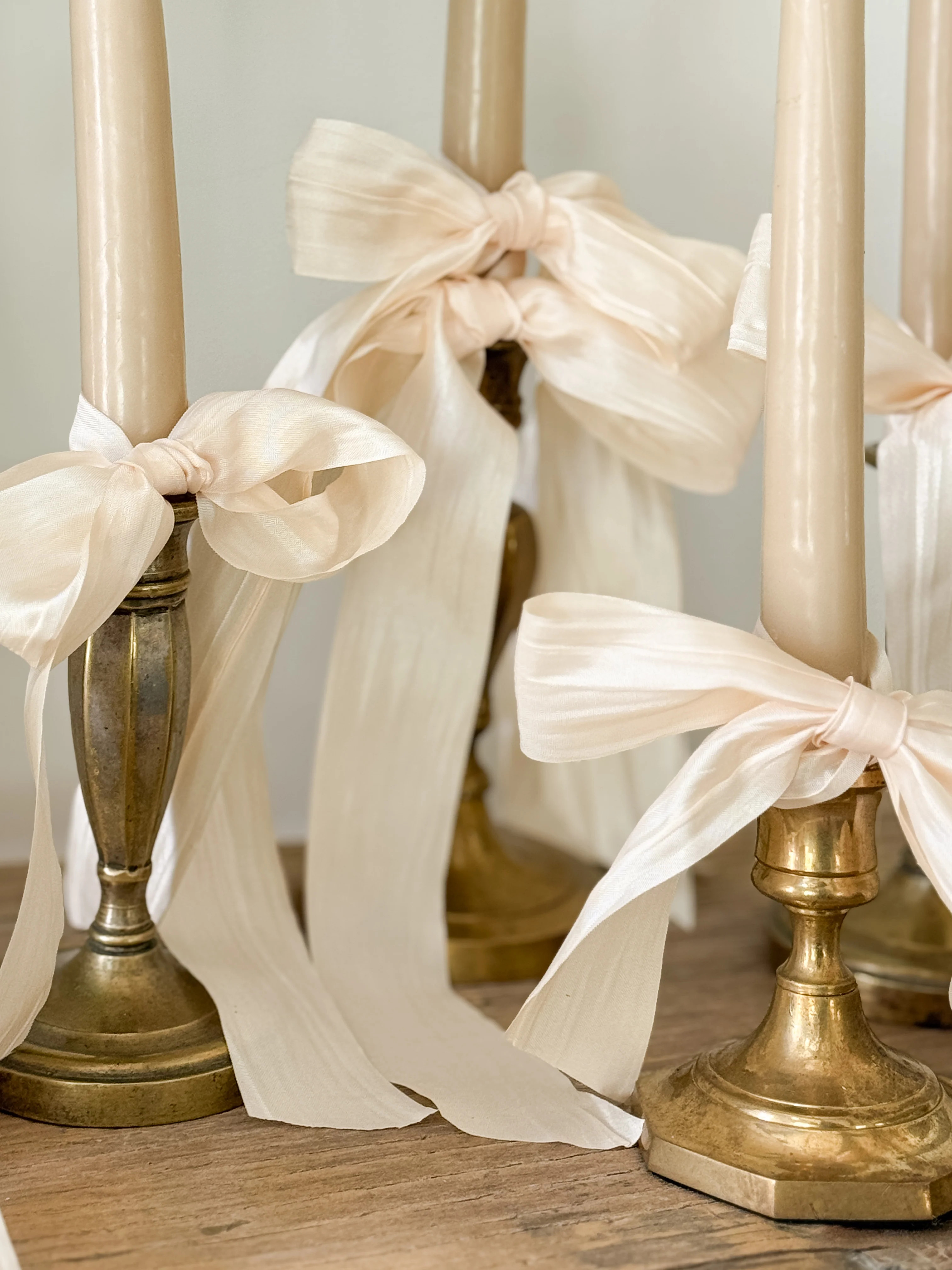 Cream Crinkle Taffeta Ribbon, 2 yards | Cottage and Key