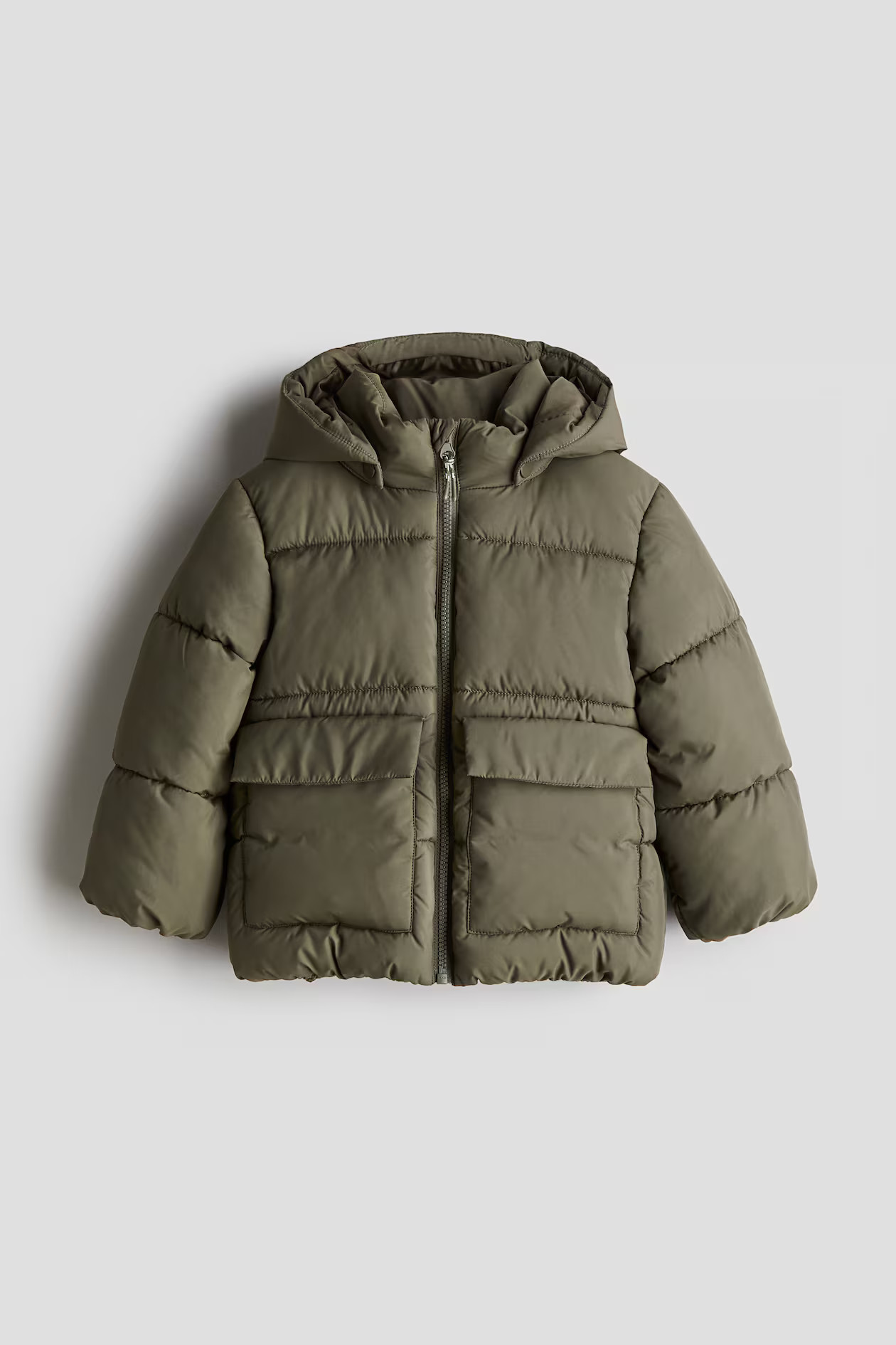 Water-Repellent Puffer Jacket - Khaki green - Kids | H&M US | H&M (US + CA)