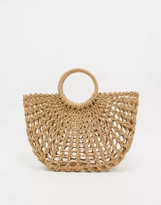 ASOS DESIGN straw basket bag | ASOS US