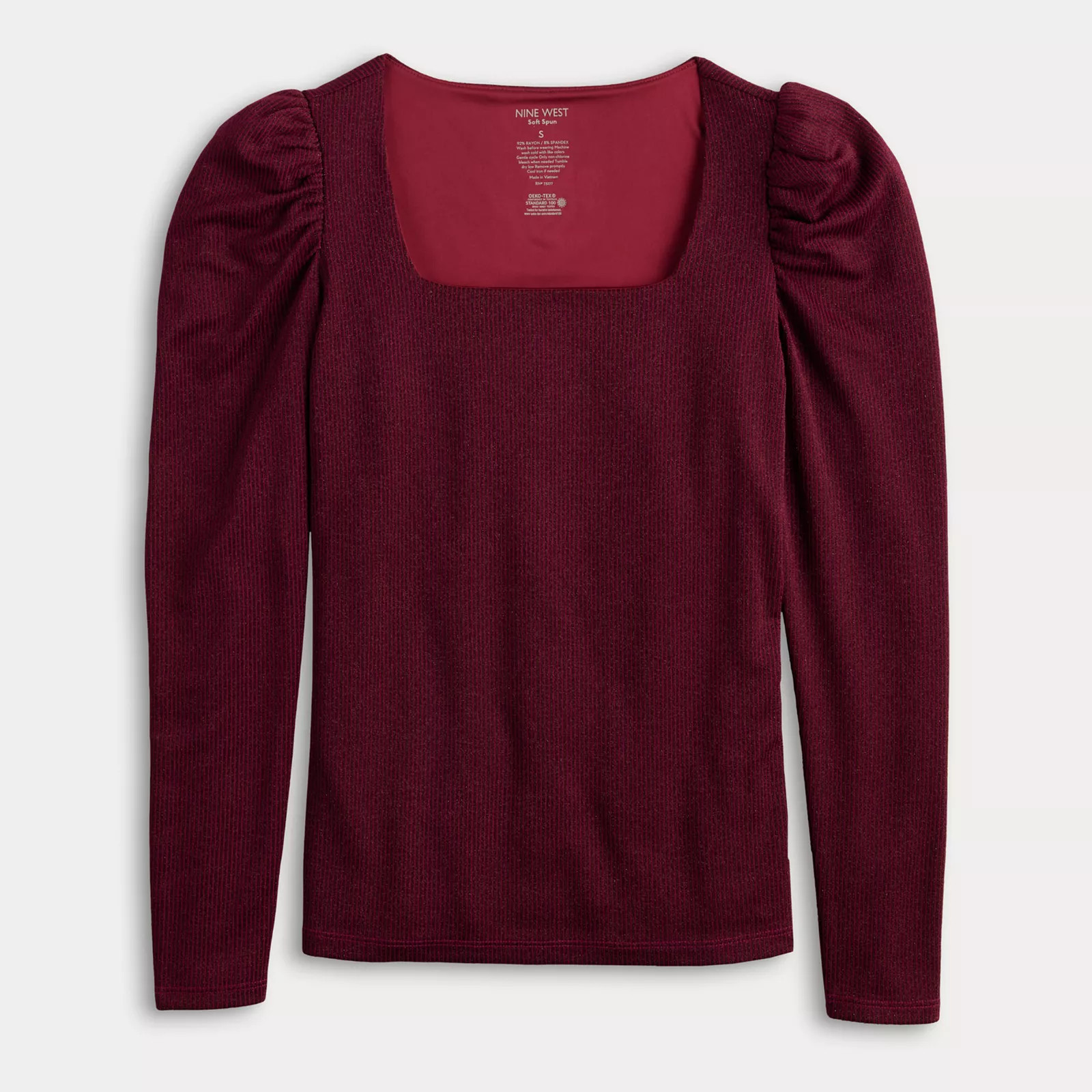 Women's Nine West Long Sleeve Square Neck Top | Kohl's