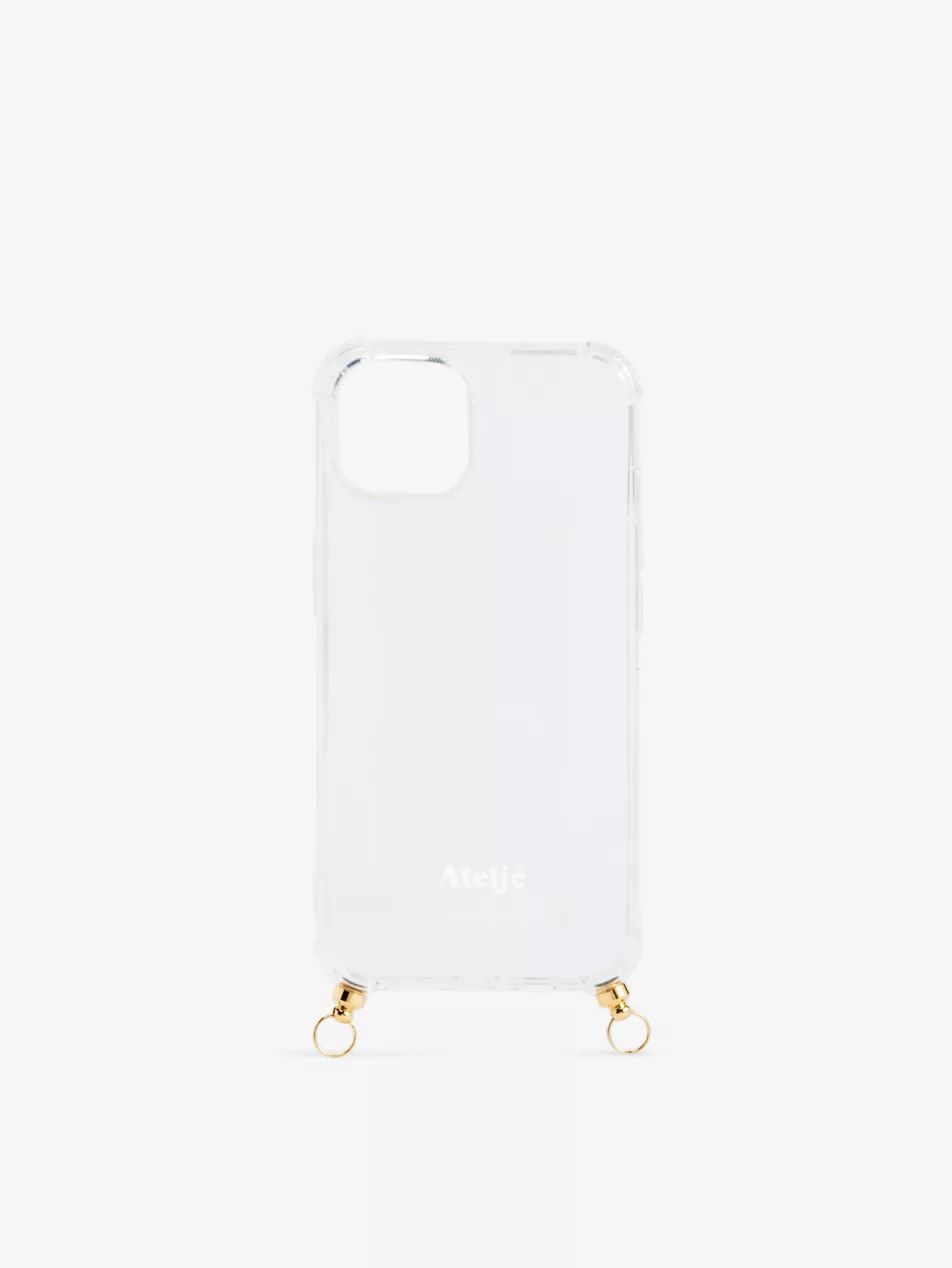 Logo-print transparent silicone iPhone 14 | Selfridges