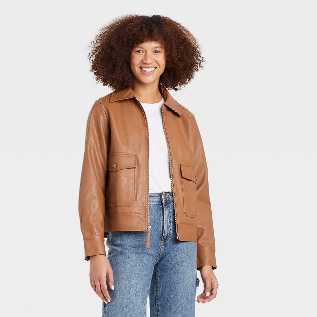 Women's Faux Leather Jacket - Universal Thread™ | Target