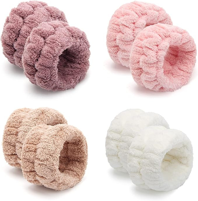 Spa Washband Wash Wristbands Coral Velvet Wrist Band for Washing Face Make Up Absorbent Wristband... | Amazon (US)