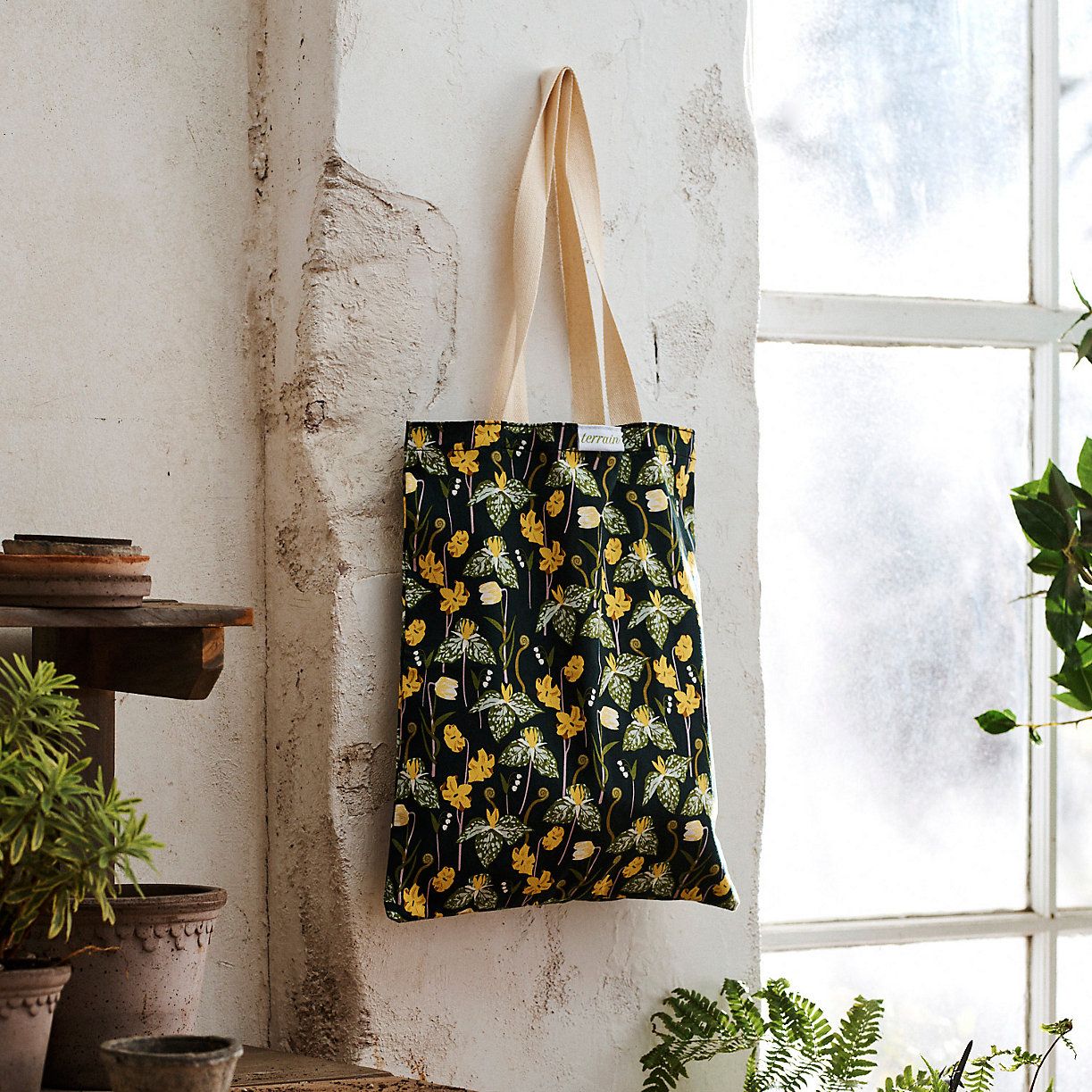 Woodland Yellow Garden Tote Bag | Terrain
