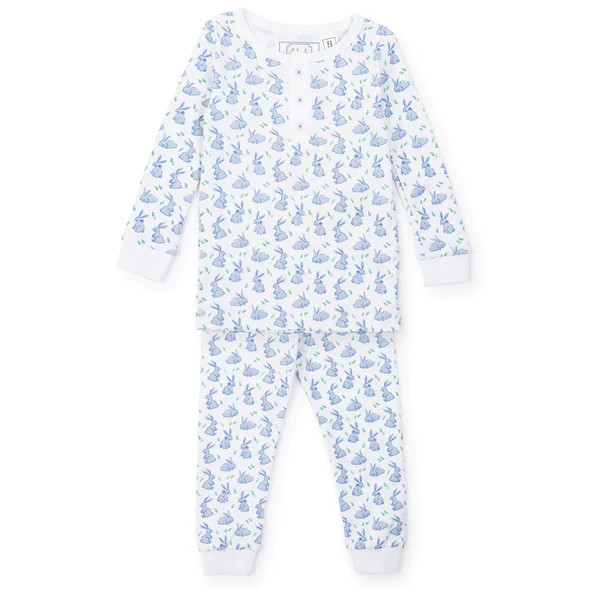 Jack Boys' Pima Cotton Pajama Pant Set - Bunny Hop Blue | Lila and Hayes