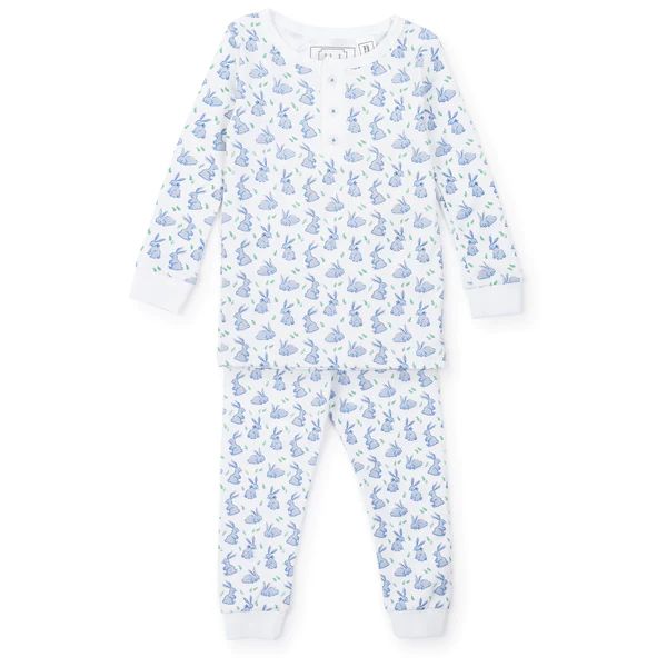 SALE Jack Boys' Pima Cotton Pajama Pant Set - Bunny Hop Blue | Lila and Hayes