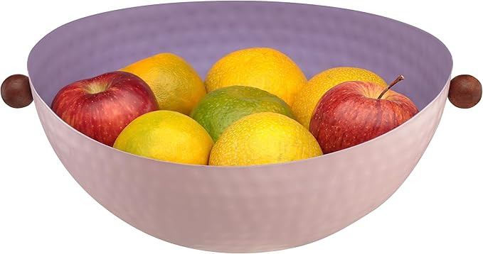 Folkulture Fruit Bowl for Kitchen Counter, 10" Countertop Fruit Bowl, Modern Metal Fruit Basket F... | Amazon (US)