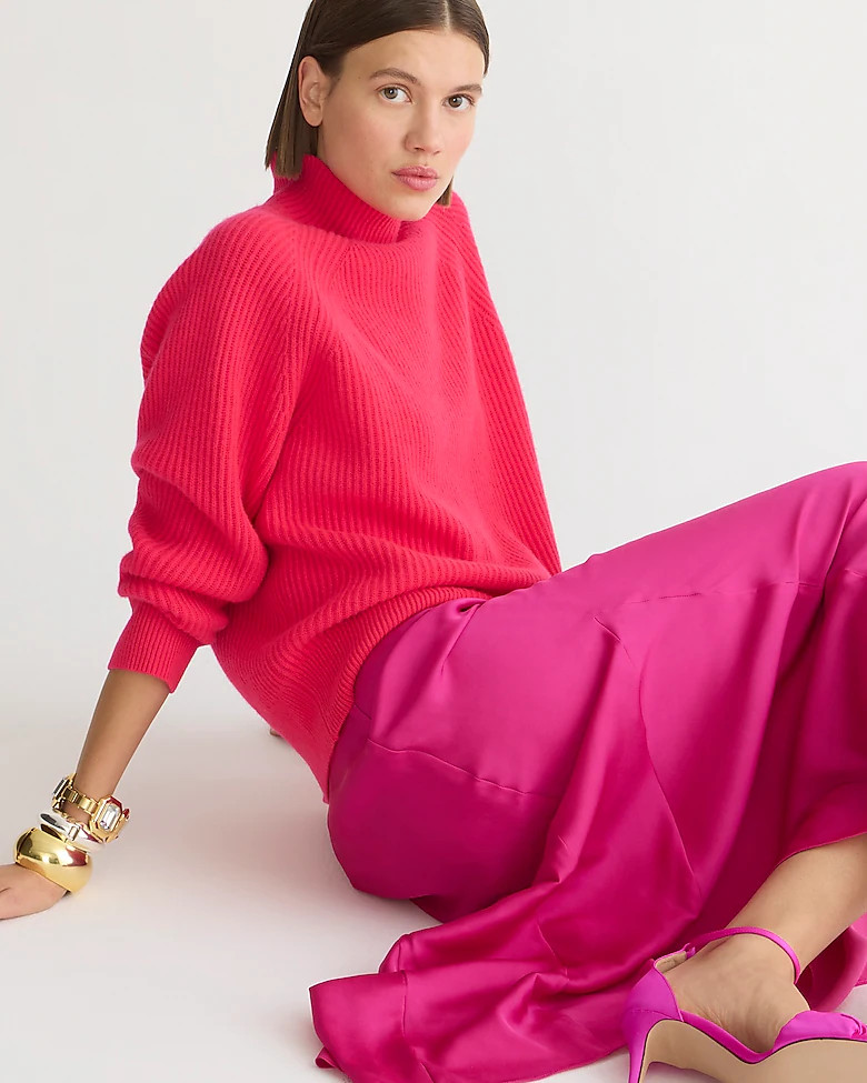 Ribbed cashmere turtleneck sweater | J. Crew US