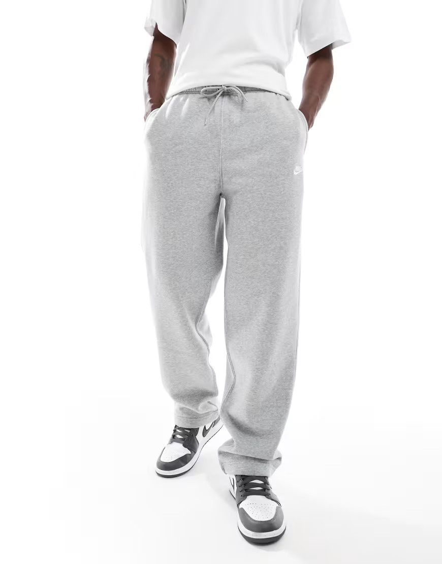 Nike Club straight leg joggers in grey | ASOS (Global)