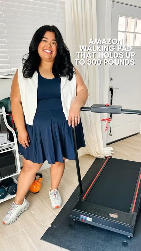 🚶🏽‍♀️ SMILES AND PEARLS HOME GYM UPDATE 🚶🏽‍♀️ 

I switched out my spin bike (which I still love but just not using) to a walking pad. I love how slim it is. So far it's new but what I love about it is:
🚶🏽‍♀️ It holds up to 300 pounds. I didn't find many that held over that weight. I am under the weight capacity but still wanted the option.

✨ Another walking pad is linked that has a weight capacity of 320lbs but doesn’t have the arm rest. 

🚶🏽‍♀️It comes with a remote controller and has a control center on the handle bar.

🚶🏽‍♀️It has a place to hold a phone, kindle, or iPad, and the handle folds down as well if you don't want it up.

🚶🏽‍♀️The entire thing also fits under your sofa as well!

Home gym, treadmill, under desk walking pad, fitness, walking outfit, gym outfit, plus size workout outfit, weight loss journey, at home workout, workout tights, lulu lemon

#LTKplussize #LTKhome #LTKfitness