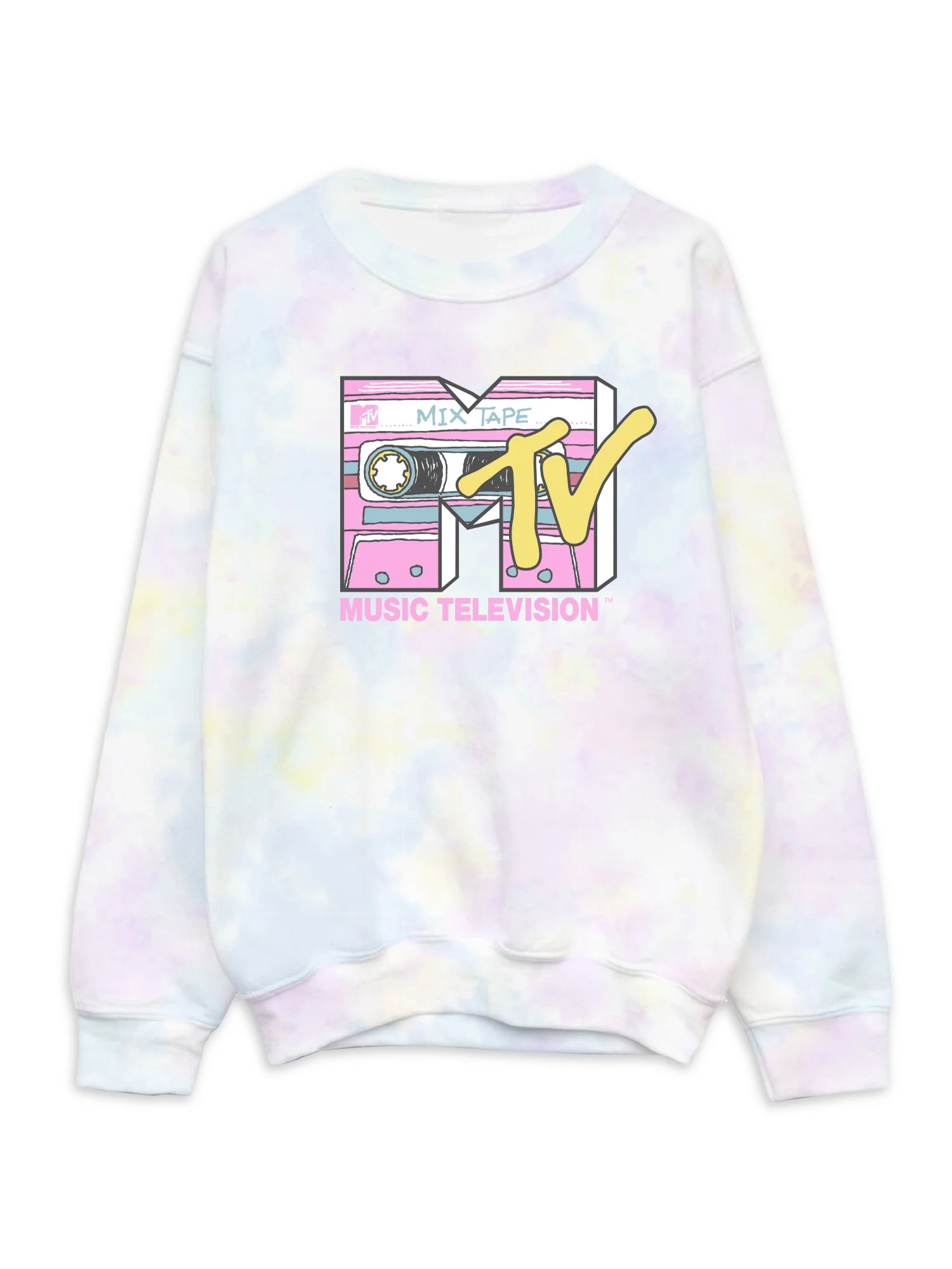MTV Mix Tape Big Girls Long Sleeve Graphic Hoodie, Sizes S-XL (Big Girls) | Walmart (US)