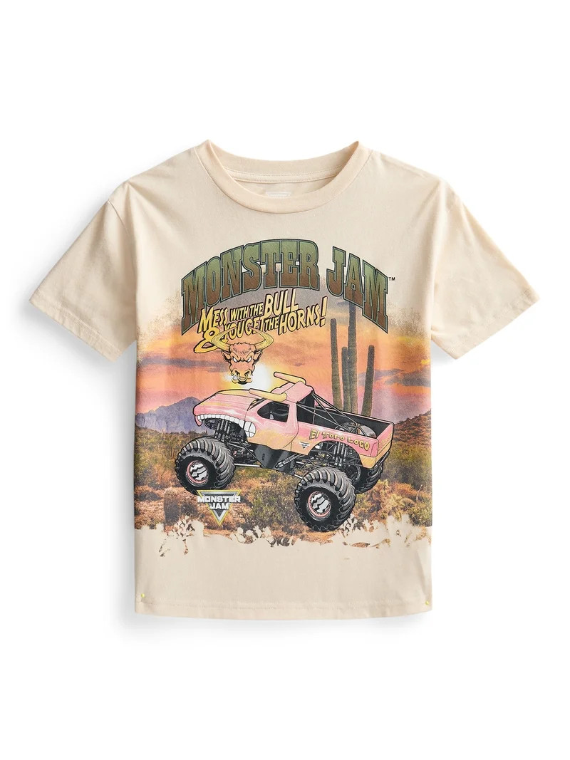 Monster Jam Boys Graphic Tee with Short Sleeves, Sizes 4-18 | Walmart (US)
