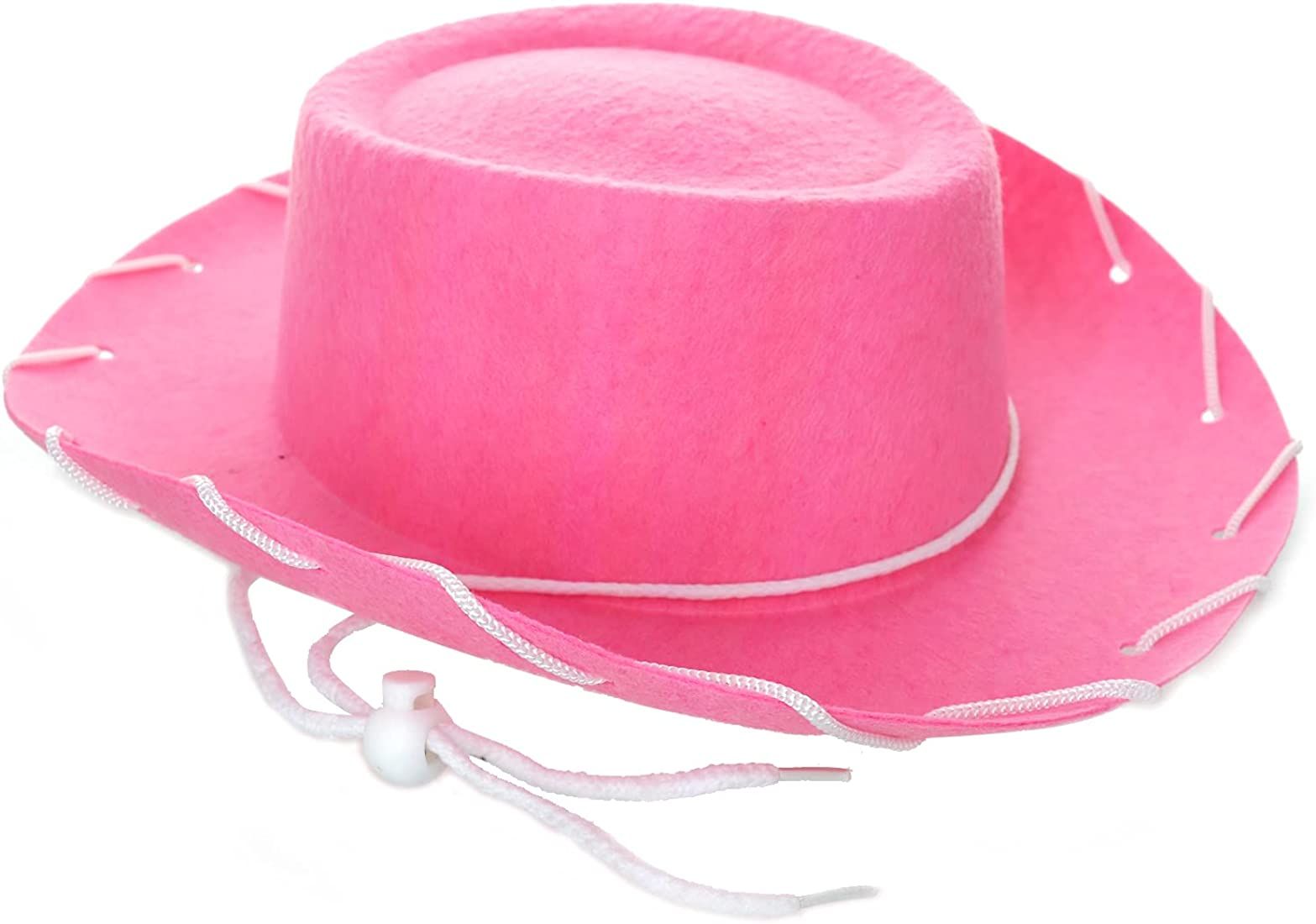 GIFTEXPRESS Felt Pink Cowboy Hat, Western Cowgirl Hat Dressup Play Costume, Country Style, Rodeo ... | Amazon (US)