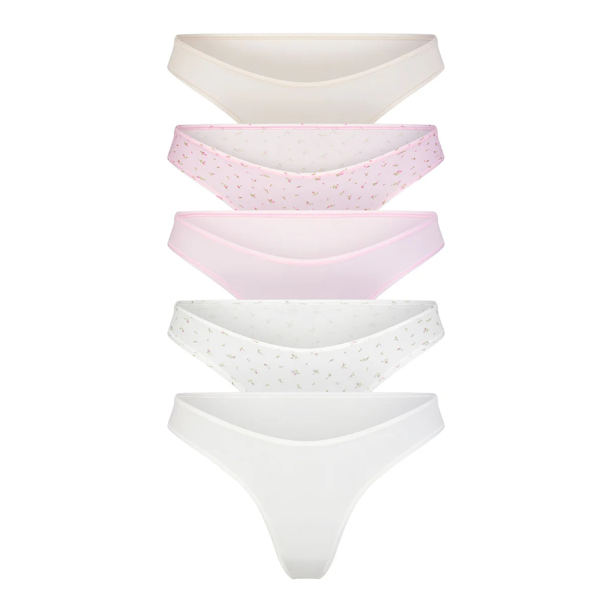FITS EVERYBODY THONG 5-PACK | CHERRY BLOSSOM ROSEBUD MULTI | SKIMS (US)