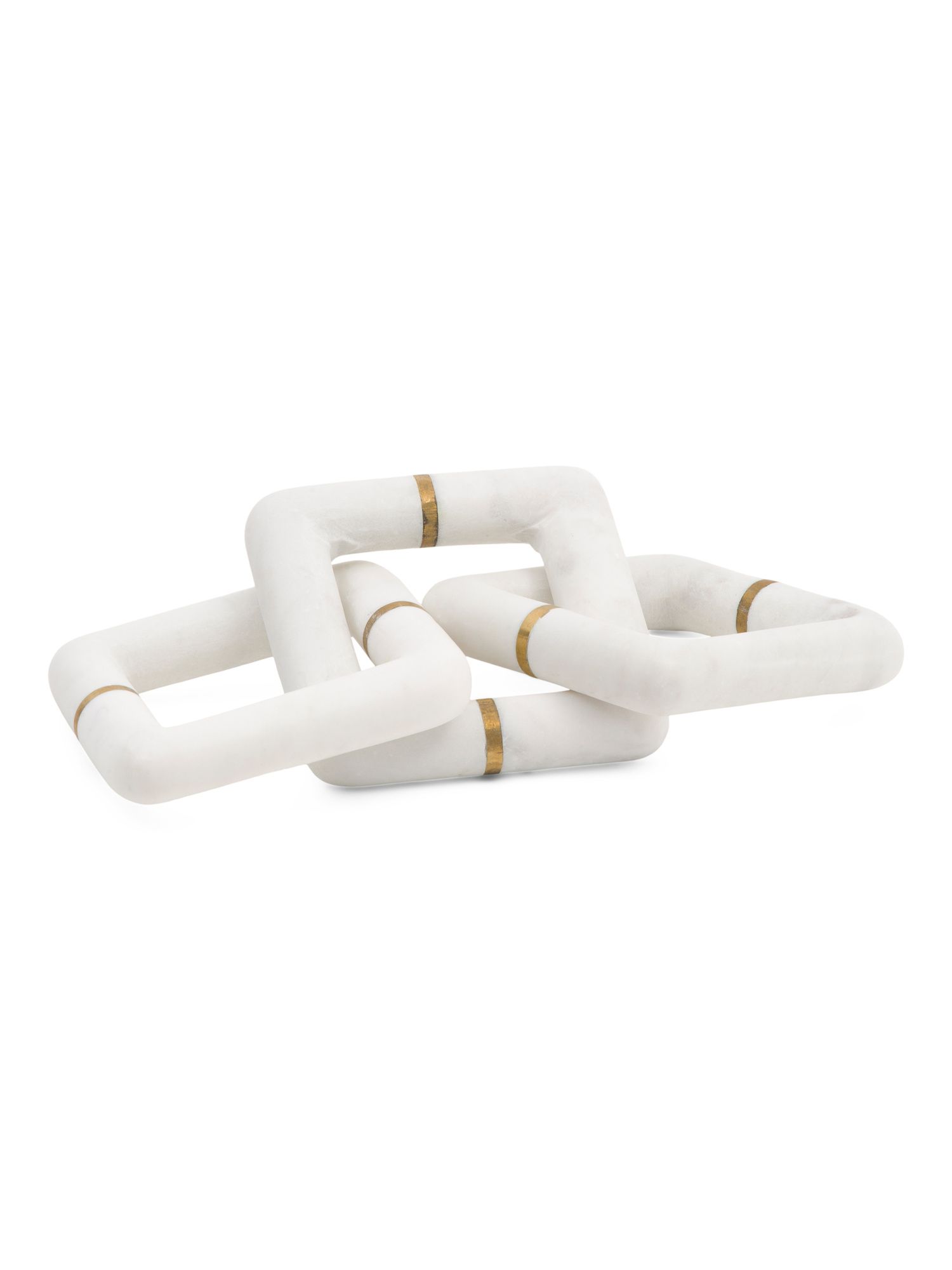 14x5 Marble Square Chain Link With Brass Inlay | TJ Maxx