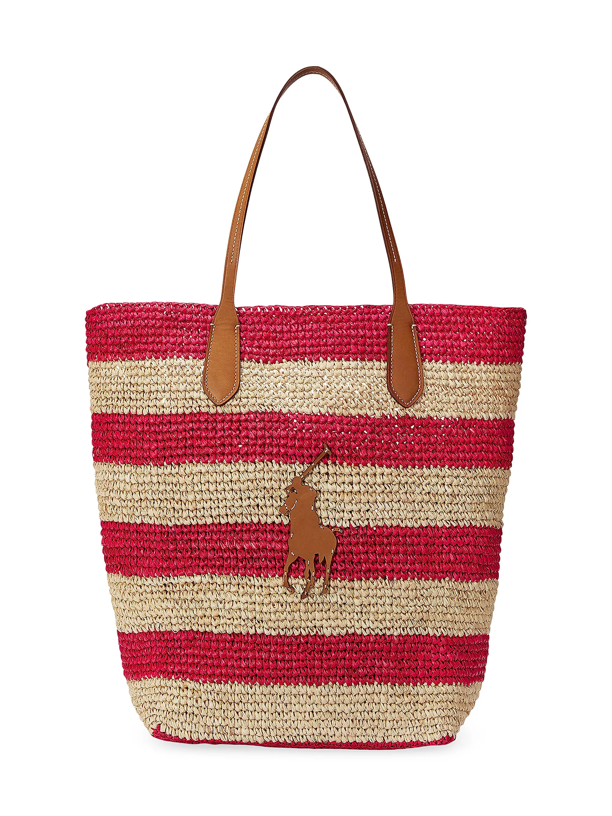 Striped Raffia Tote Bag | Saks Fifth Avenue