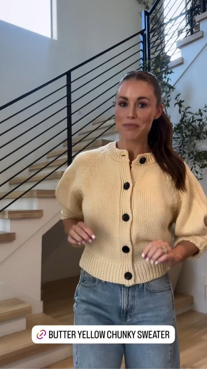 How cute is this chunky butter yellow sweater from @Zara? Very lightweight and not itchy. Perfect for transitioning into Spring! I love the puff sleeves. This color is so beautiful and this cardigan is great to throw on with jeans!

#LTKgrwm #LTKdayinmylife #LTKootd