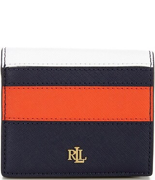 Lauren Ralph Lauren Compact Color Blocked Leather Bifold Wallet | Dillard's | Dillard's