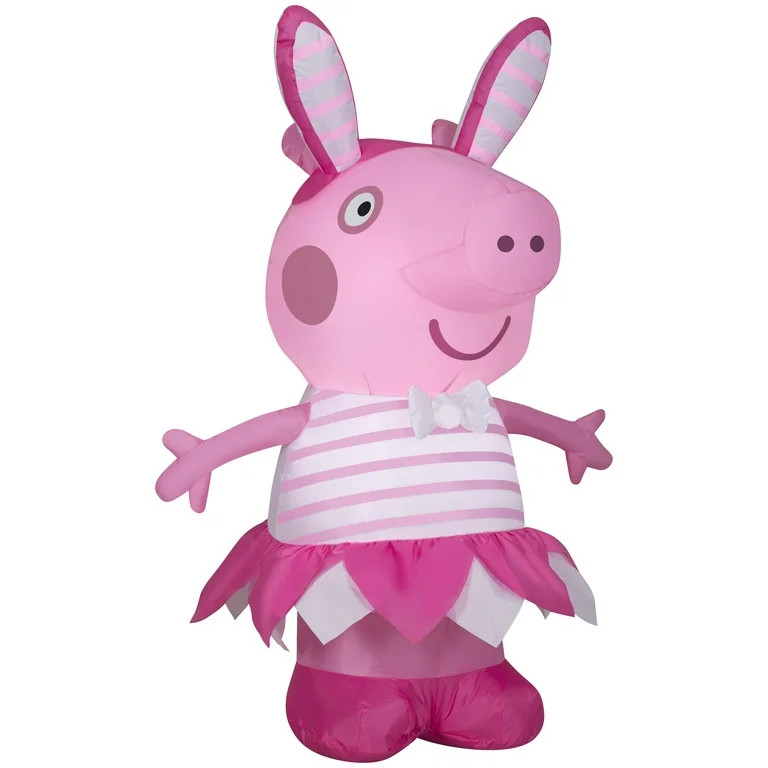 Gemmy Airblown Peppa Pig in Easter Outfit SM, 3.5 ft Tall, Pink | Walmart (US)