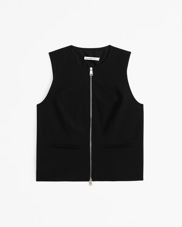 Women's Zip-Up Vest | Women's New Arrivals | Abercrombie.com | Abercrombie & Fitch (US)