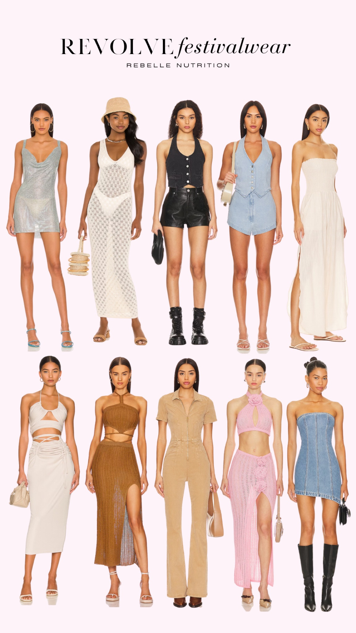 Revolve festival wear for Stagecoach, Coachella and more! Trendy and fun festival outfit ideas with two day shopping from Revolve!

Festival outfit idea, festival outfits, festival jumpsuit, festival set, festival dress, denim dress, denim jumpsuit, denim romper,
Western jumpsuit, western outfit idea, crochet dress, crochet set, knit set, knit dress, chain Mail dress, Coachella outfit, stagecoach outfit

#LTKFestival #LTKSeasonal #LTKstyletip