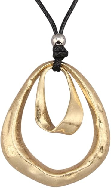Boho Necklaces for Women Chunky Circle Necklace Bohemian Necklaces | Amazon (US)