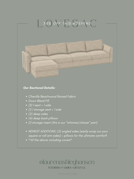 Our Lovesac sactional details! We have had Lovesac pieces in our home for over 4 years now and absolutely love them! A break down of our exact configuration while it’s 30% off this weekend!! 

#LTKSaleAlert #LTKStyleTip #LTKHome