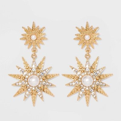 SUGARFIX by BaubleBar Celestial Drop Earrings - Gold | Target