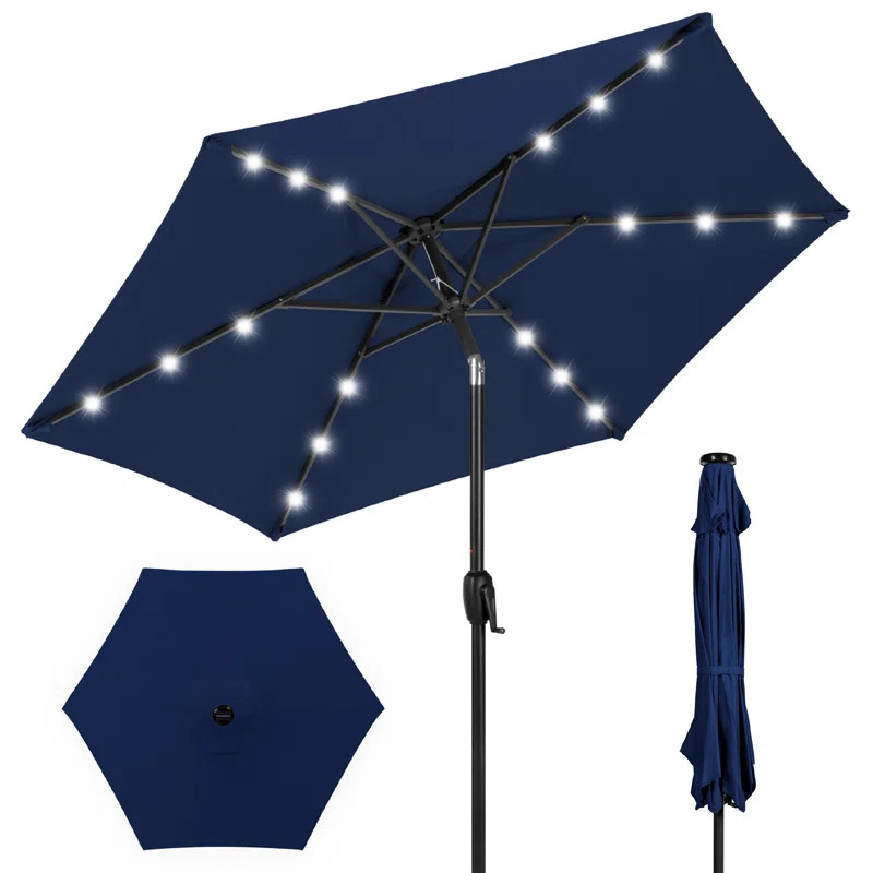 Sheldon 90'' Lighted Market Umbrella | Wayfair North America